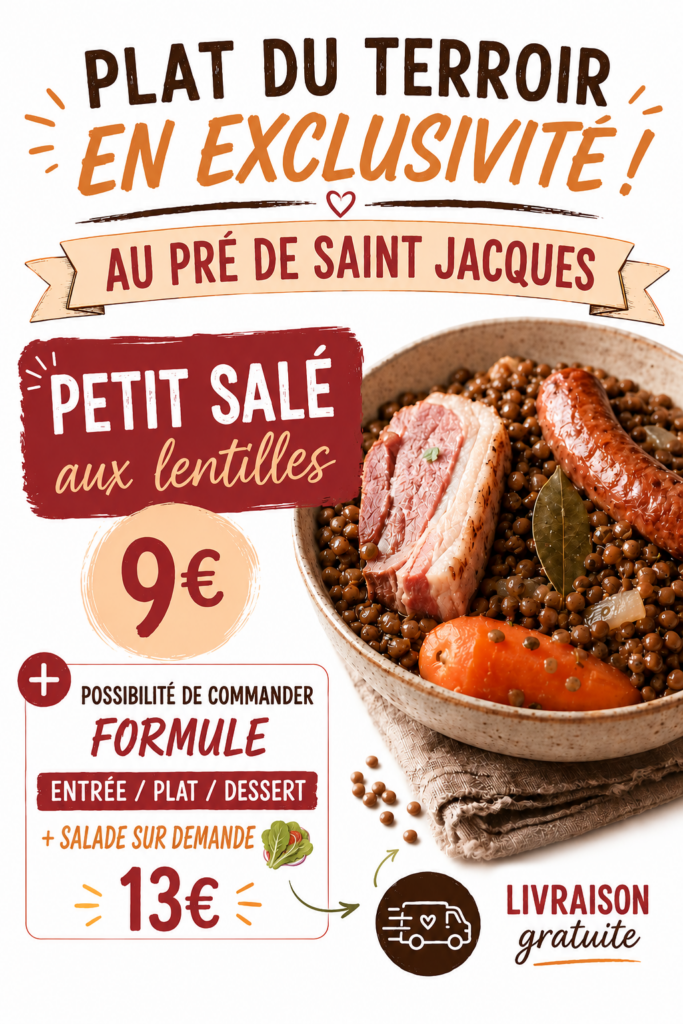 Repas et formules pour pèlerins – Au Pré de Saint-Jacques