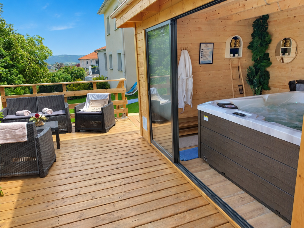 Terrasse extérieure de La Terrasse de Compostelle au Puy-en-Velay